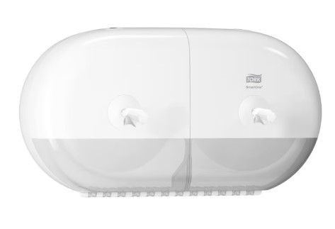 Tork T9 SmartOne Twin Mini Toilet Roll Dispenser White (682000) CHARGED