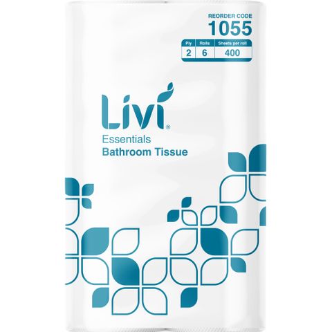 Livi Essentials 2ply Premium 400 Sheet Toilet Roll Bale/36 (1055)