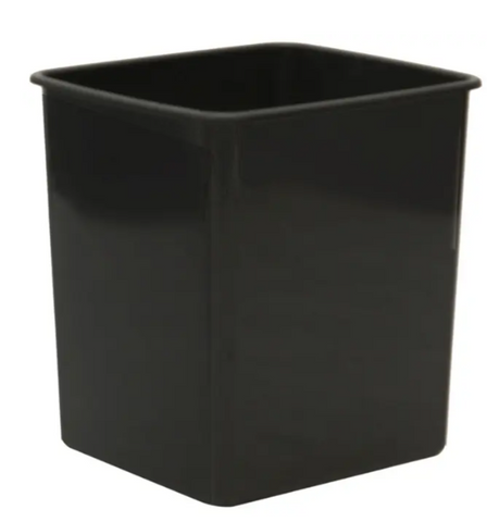 Waste Paper Bin Plastic Rectangle Black/Grey 15L