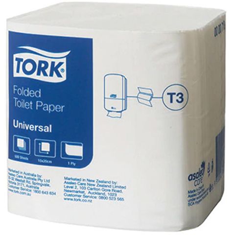 Tork T3 Universal 1ply Folded Toilet Paper Ctn/36 (000718)