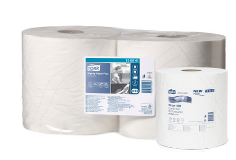 Tork W1/W2 QuickDry 2ply White Combi Paper Towel Rolls Ctn/2 (130041)