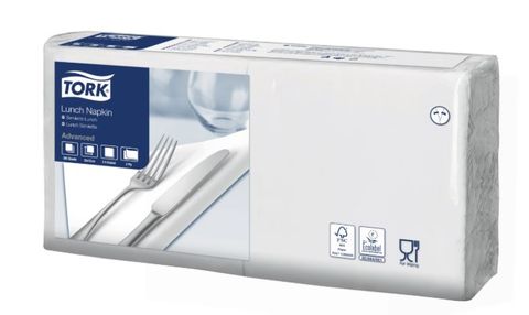 Tork Universal Serviettes 1 Ply Luncheon White 1/4 Fold (2169972)