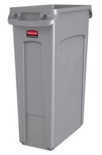 Slim Jim Recycling Waste Bin 87L Grey - Rubbermaid
