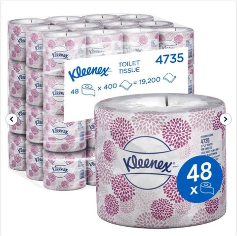 KC Kleenex 2ply Toilet Tissues Wrapped 400sheet Bale/48 (4735)