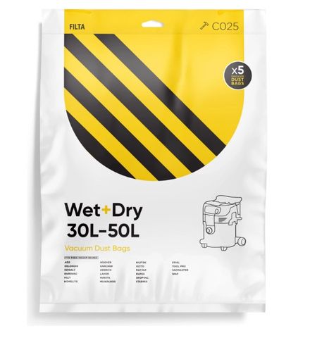 Filta Wet & Dry 50L M/Fibre Vacuum Bags