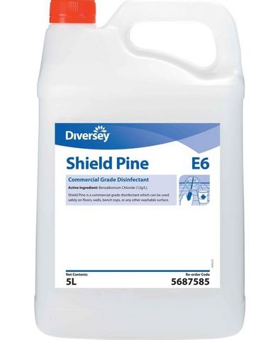 Diversey E6 Shield Pine Commercial Grade Disinfectant 5L