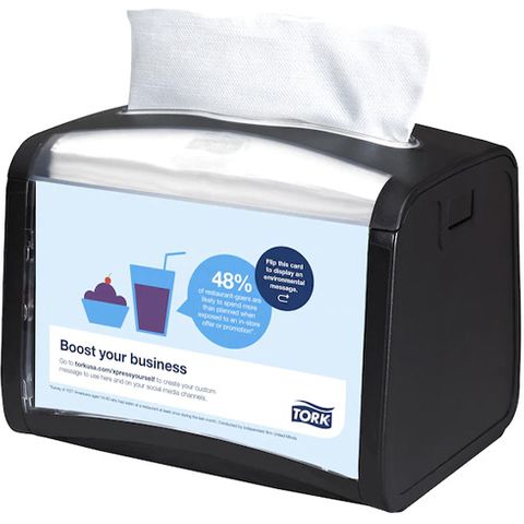Tork N4 Xpressnap Tabletop Napkin Dispenser Black CHARGED