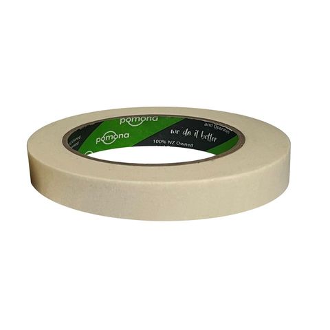 Pomona Masking Tape General Purpose Crepe Rubber 18mm x 50m Roll
