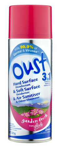 Deb Oust 3 in 1 Hard Surface & Air Sanitiser GARDEN FRESH 325g