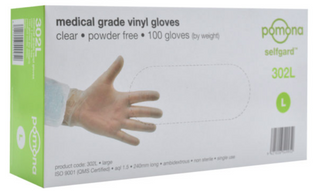 Gloves Vinyl Clear P/Free X-Large Pk/100