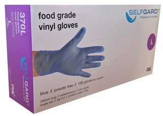 Gloves Vinyl Blue P/Free Small Pk/100