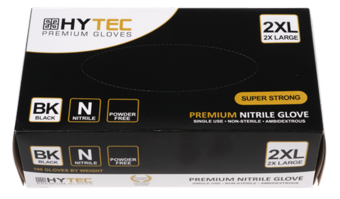 Gloves Nitrile Black P/Free