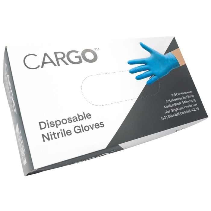 Gloves Nitrile Blue P/Free 3g Pk/100