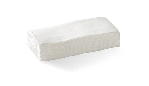 Hospitality Dinner Napkins 2ply 1/8 Redifold White Ctn/800