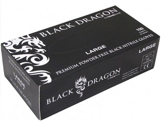 Nitrile Black Dragon Gloves Medium pk/100