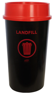 SABCO Recycling Station with Lid 60L Red