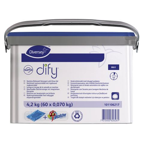 Diversey Suma Dify Manually Dosed Machine Dish Wash Soluble Sachet 4.2kg