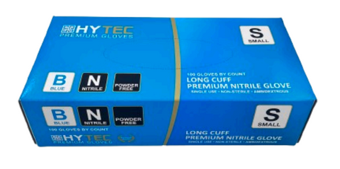 Hytec Nitrile Gloves Long Cuff 30cm Blue