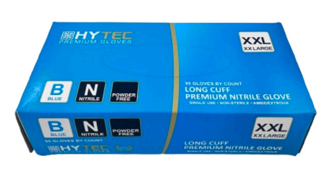 Hytec Nitrile Gloves Long Cuff 30cm Blue