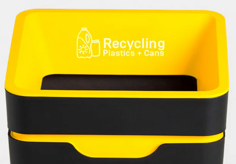 Method Bin 60L Label Icon - Yellow Recycling