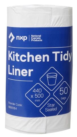 Bin Liner 18L White 20mu Pk/100