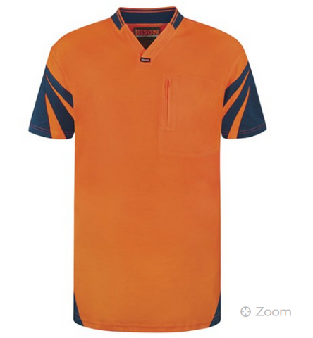 Polo Shirt Quick Dry Cotton Backed Orange 2X-Large