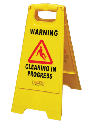 Cleaning In Progress Floor Sign Yellow