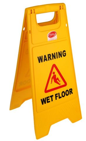 Warning Wet Floor Sign Yellow