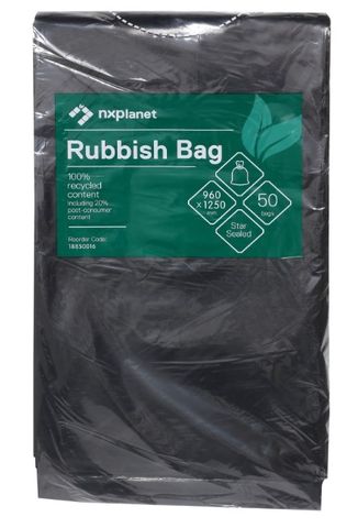 NXPlanet Wheelie Bin Liners 120L 960x1250mm 28mu PK/50
