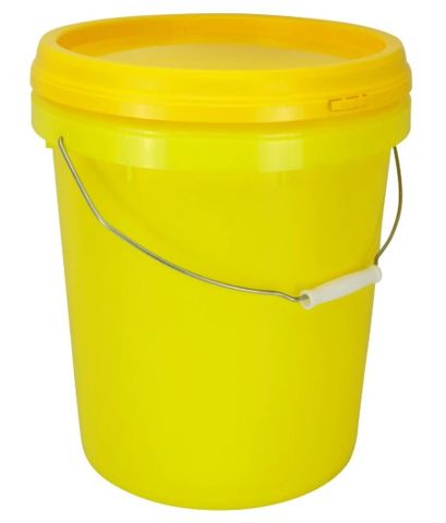 Yellow Bucket with Lid 20L