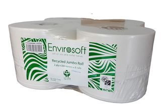 PHP ESJ300 2ply 100% Recycled ECNZ Jumbo Rolls 300metres Ctn/8