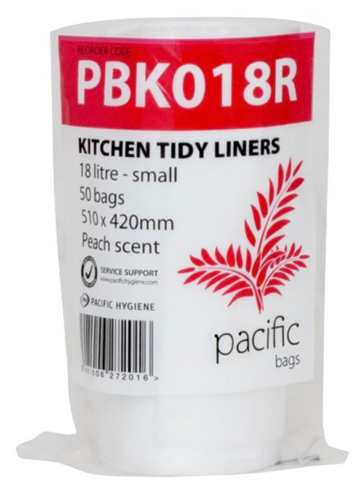 Bin Liner 18L White Scented 15mu Roll/50