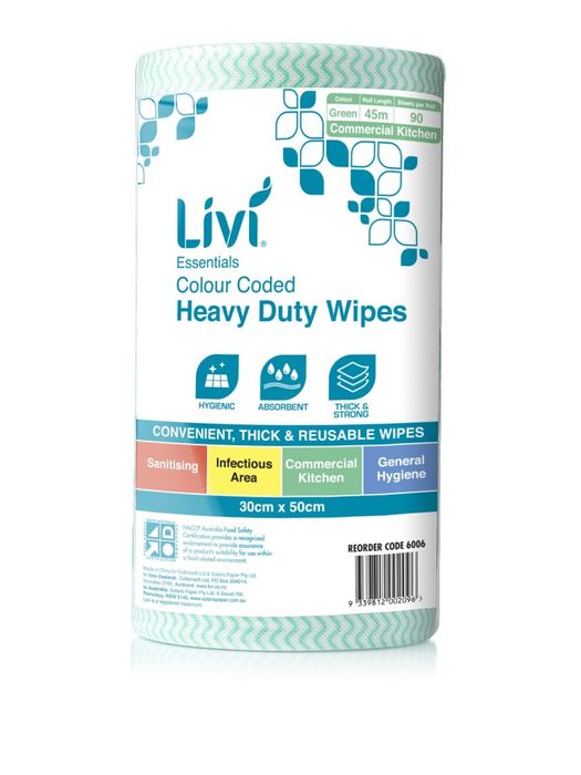 Livi Heavy Duty Cloths 45m Sheets Roll/9