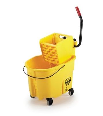 Rubbermaid Wave Break Side Press Bucket & Wringer Yellow