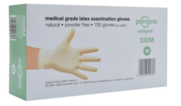 Gloves Latex Powder Free Pk/100