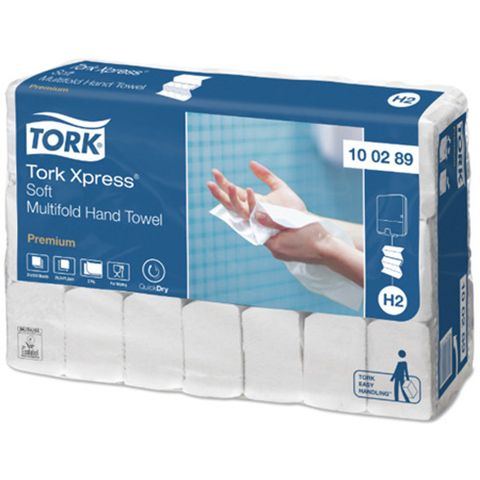 Tork H2 Xpress 2ply Premium Soft Multifold Paper Towels Ctn/21 (100289)