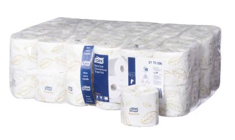 Tork T4 Premium 2ply Extra Soft Conventional Toilet Rolls 280s Ctn/48 (2170336)