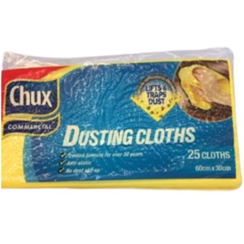 Chux Dusting Cloth Oil Impregnated Yellow Pk/25
