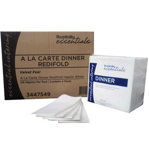 Hospitality 1/8 Fold Velvet-Feel Dinner Napkins (3447549) 500/ctn