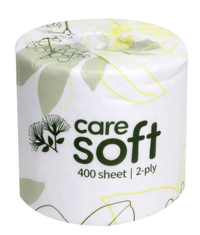CareSoft 2ply Virgin Toilet Rolls 400 Sheets Wrapped Ctn/48