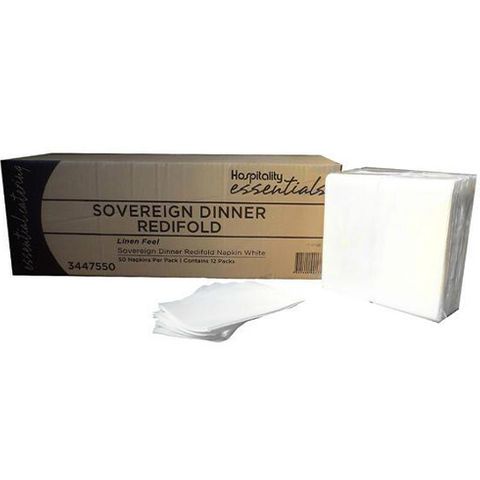 M 1/8 Redifold Linen-Feel Dinner Napkins 400X400mm 1Ply CTN/500