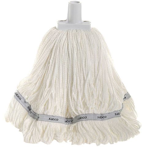 SABCO Microfibre Round Looped Mop Head White 350gm