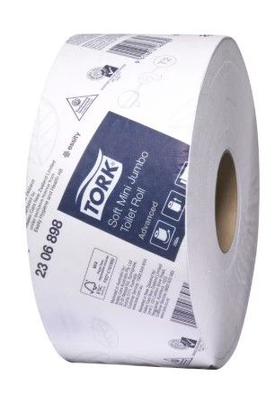 Tork T2 Advanced 2ply Soft Mini Jumbo Toilet Rolls Ctn/12 (2306898)