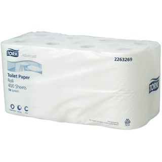 Tork T4 Advanced 2ply Conventional Toilet Rolls 16Pks Ctn/48 (2263269)