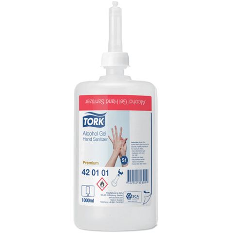 Tork S1 Alcohol Hand Sanitiser Gel Cartridge 1L (420123)