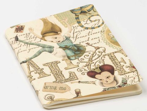 Alice in Wonderland A6 Notebook unlined 64 page stitch bound