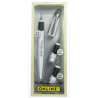 ONLINE AIR Calligraphy Set White contains a fountain pen with 3 nibs
