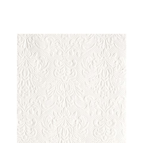 Ambiente - Paper Napkins - Pack of 15 - Cocktail Size - Elegance White