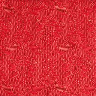 Ambiente - Paper Napkins - Pack of 15 - Luncheon Size - Elegance Red