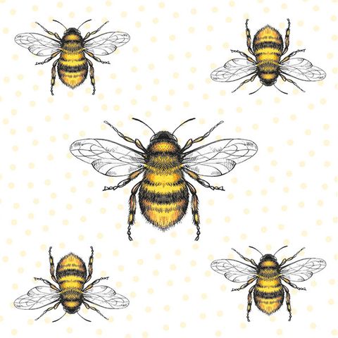 Ambiente - Paper Napkins - Pack of 20 - Luncheon Size - Bees